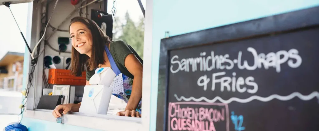 woman in pop up restaurant